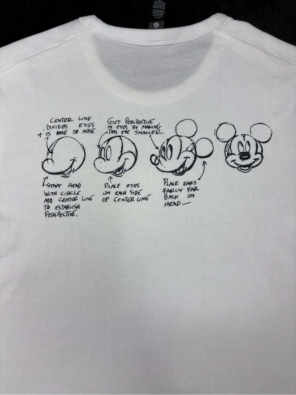 Lululemon x Disney White Graphic Crew Neck T-Shirt - Picture 6 of 6